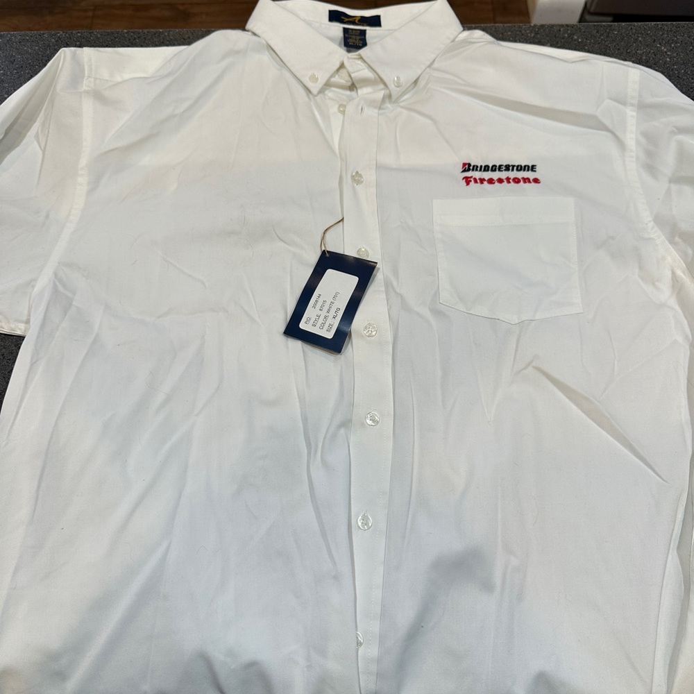 Bridgestone Firestone dress shirt short sleeve XL men’s